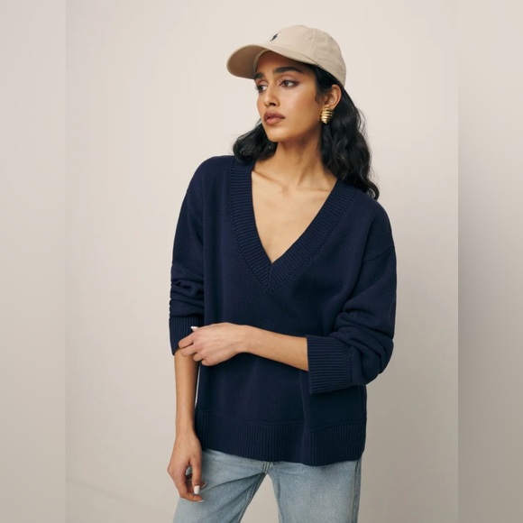 🔥❤️Vince Wide V-Neck Wool-Cashmere Knit Sweater in Dark Green Size 3XL🔥❤️ - Picture 11 of 12